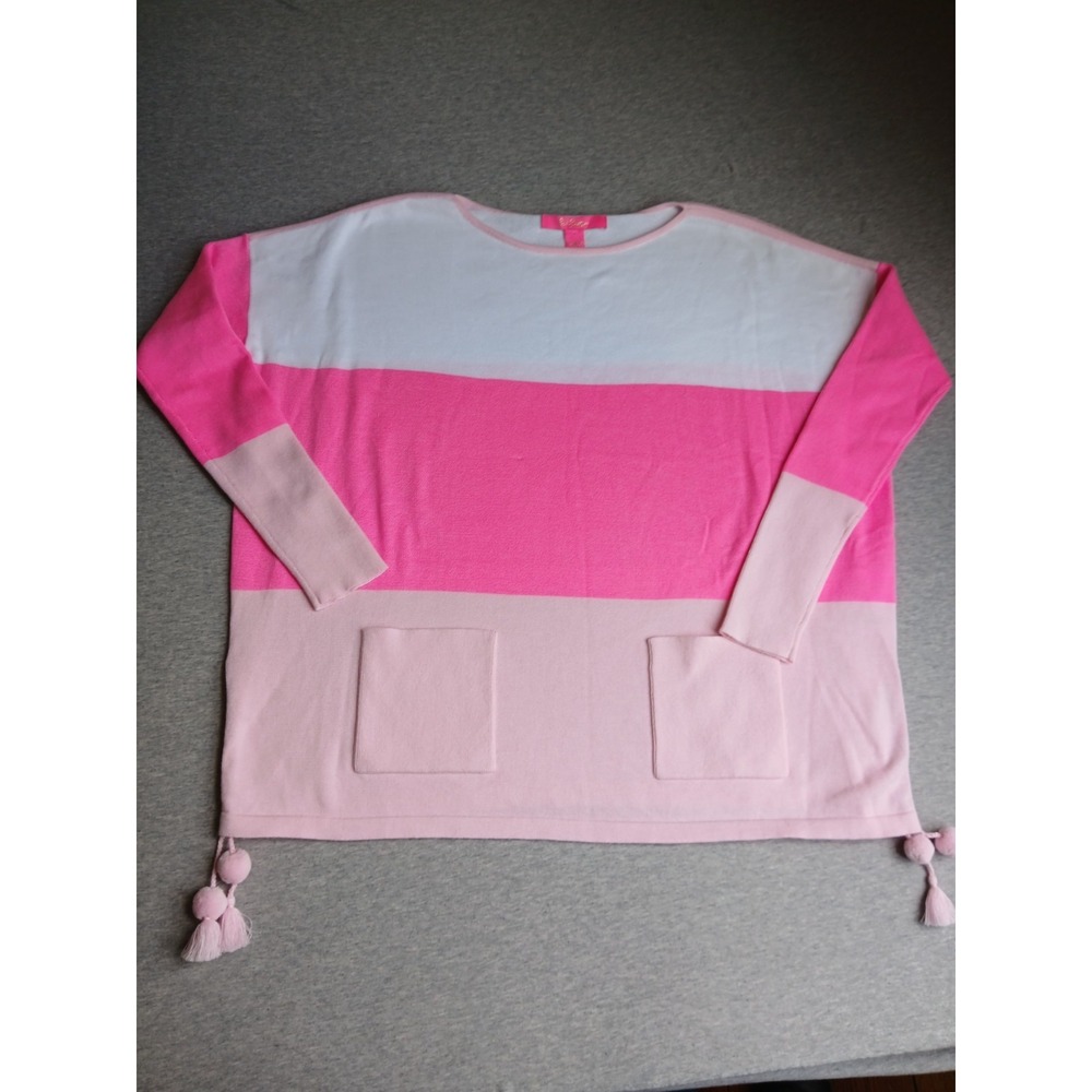 Lilly Pulitzer Sweater Small Colorblock Colorful Boho Westwood Cool Max Relaxed